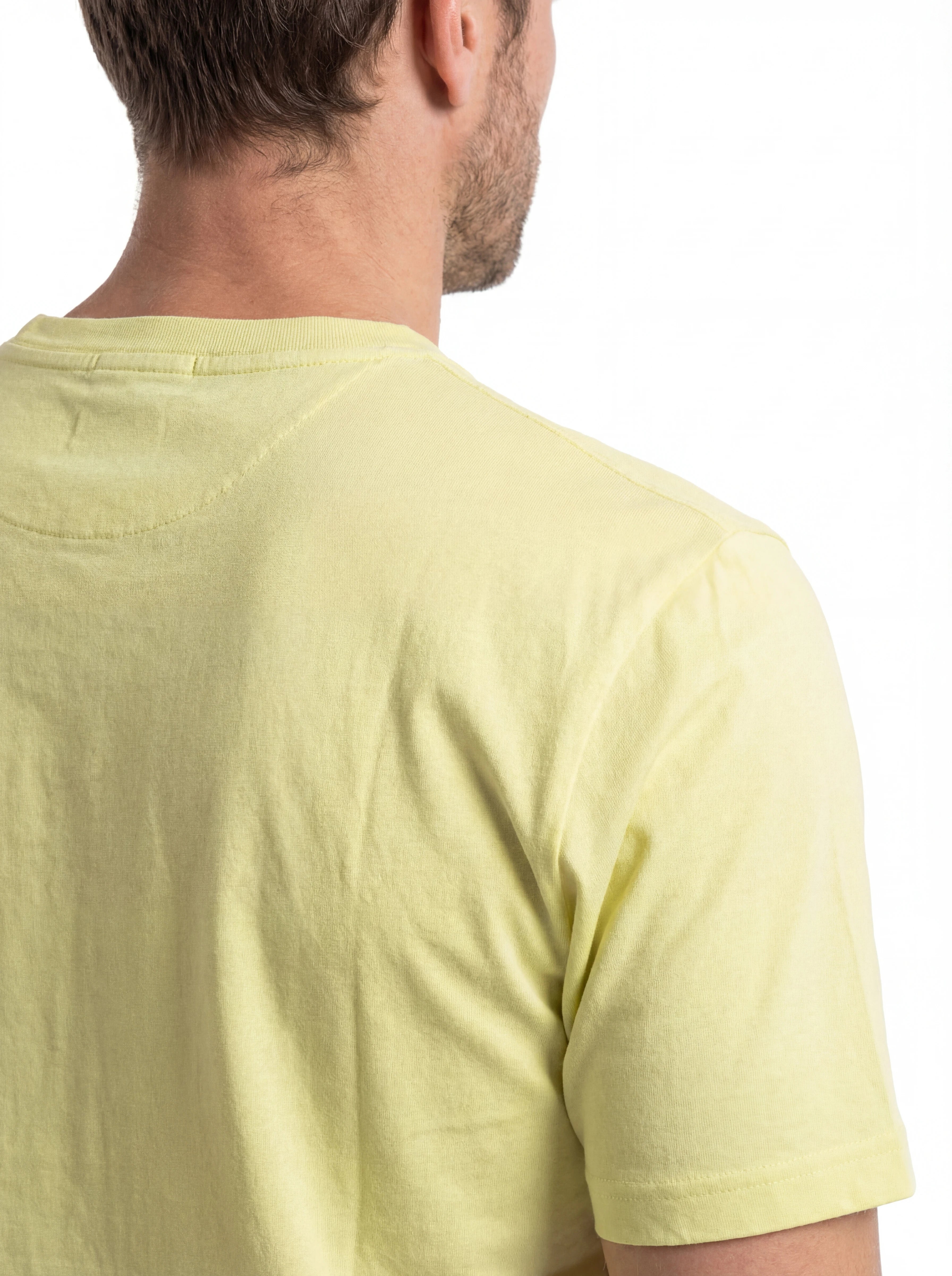 t-shirt verde nan vista posteriore logo ricamato logo Ricamato