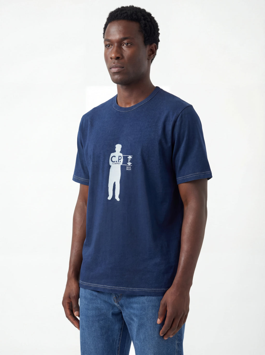 t-shirt avio nan logo Stampa Grafica British Sailor cotone con dettagli chiari