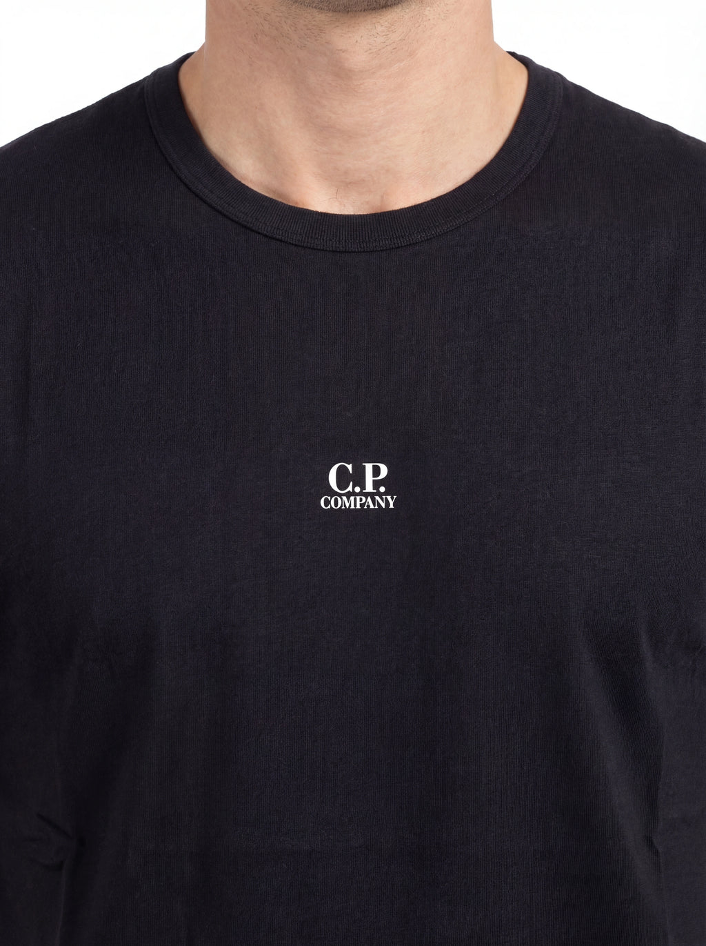 t-shirt blu nan vista frontale logo Stampa con dettagli chiari