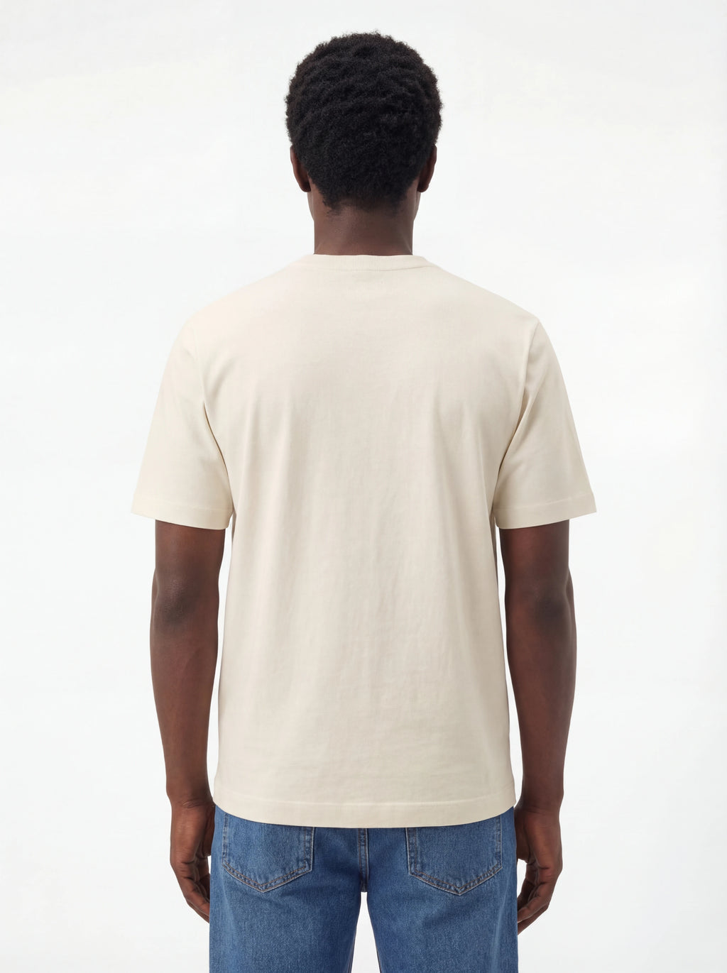 t-shirt bianco nan vista posteriore logo Stampa jersey con dettagli chiari