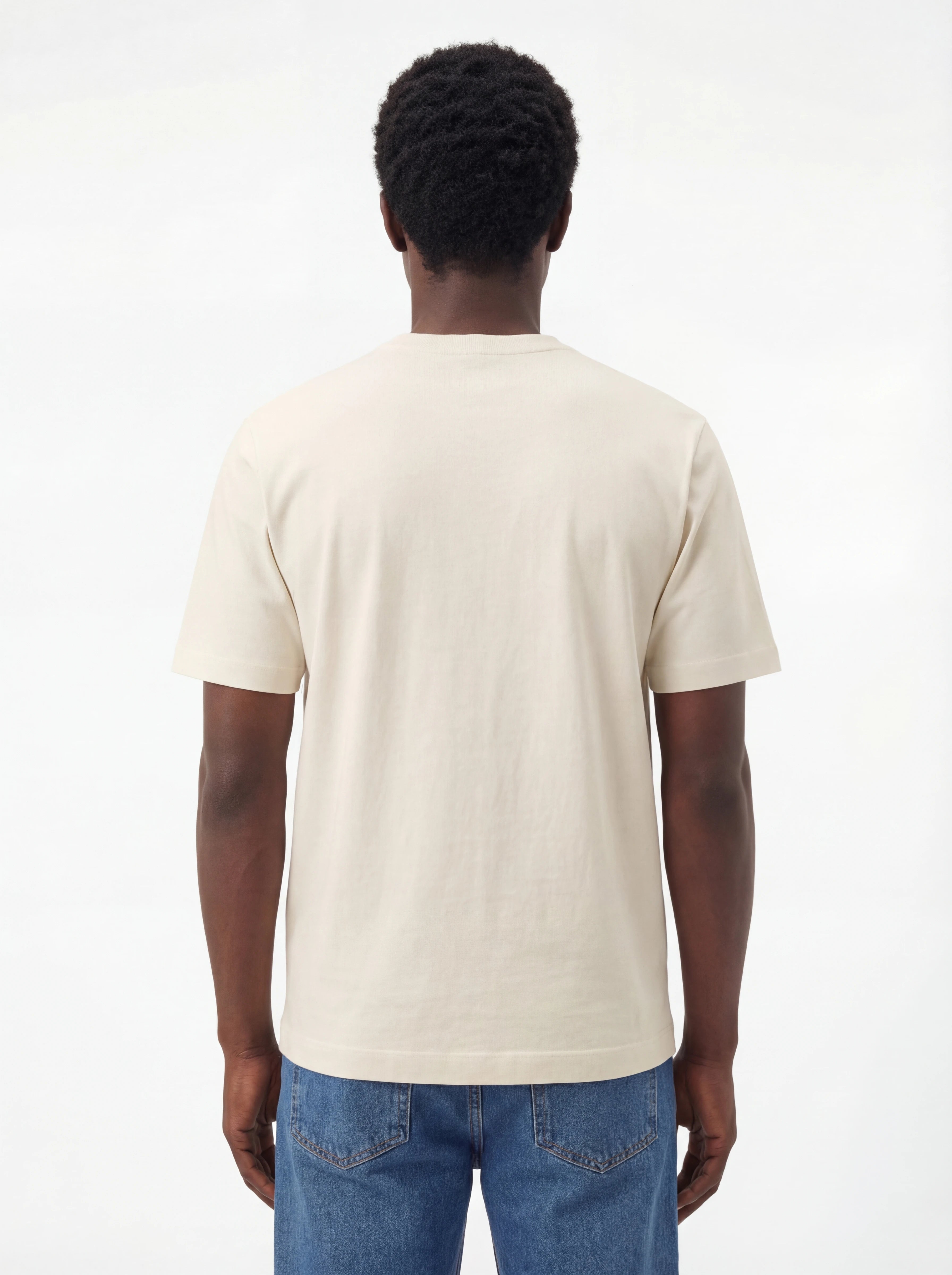 t-shirt bianco nan vista posteriore logo Stampa jersey con dettagli chiari