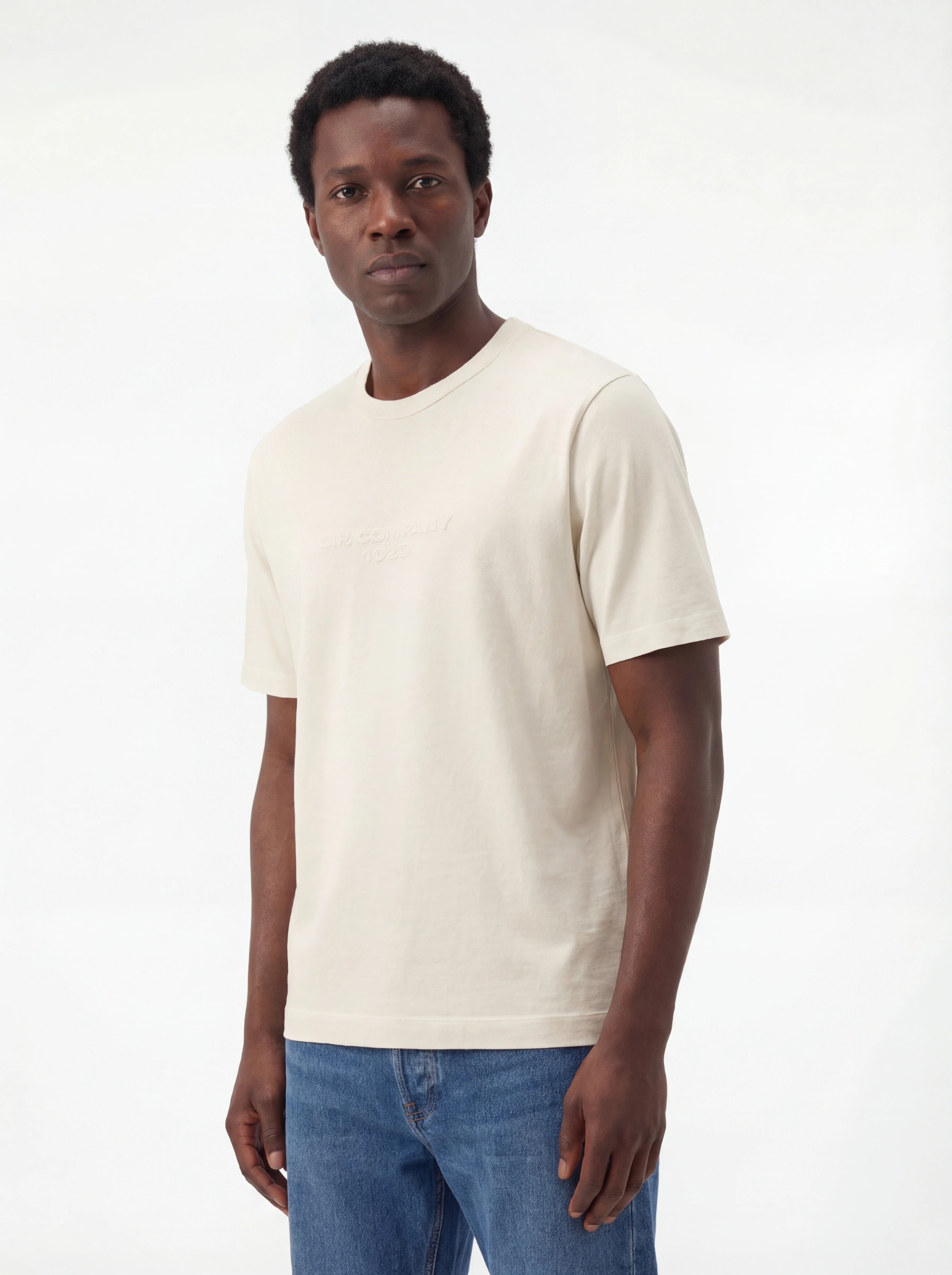 t-shirt bianco nan logo Stampa jersey con dettagli chiari