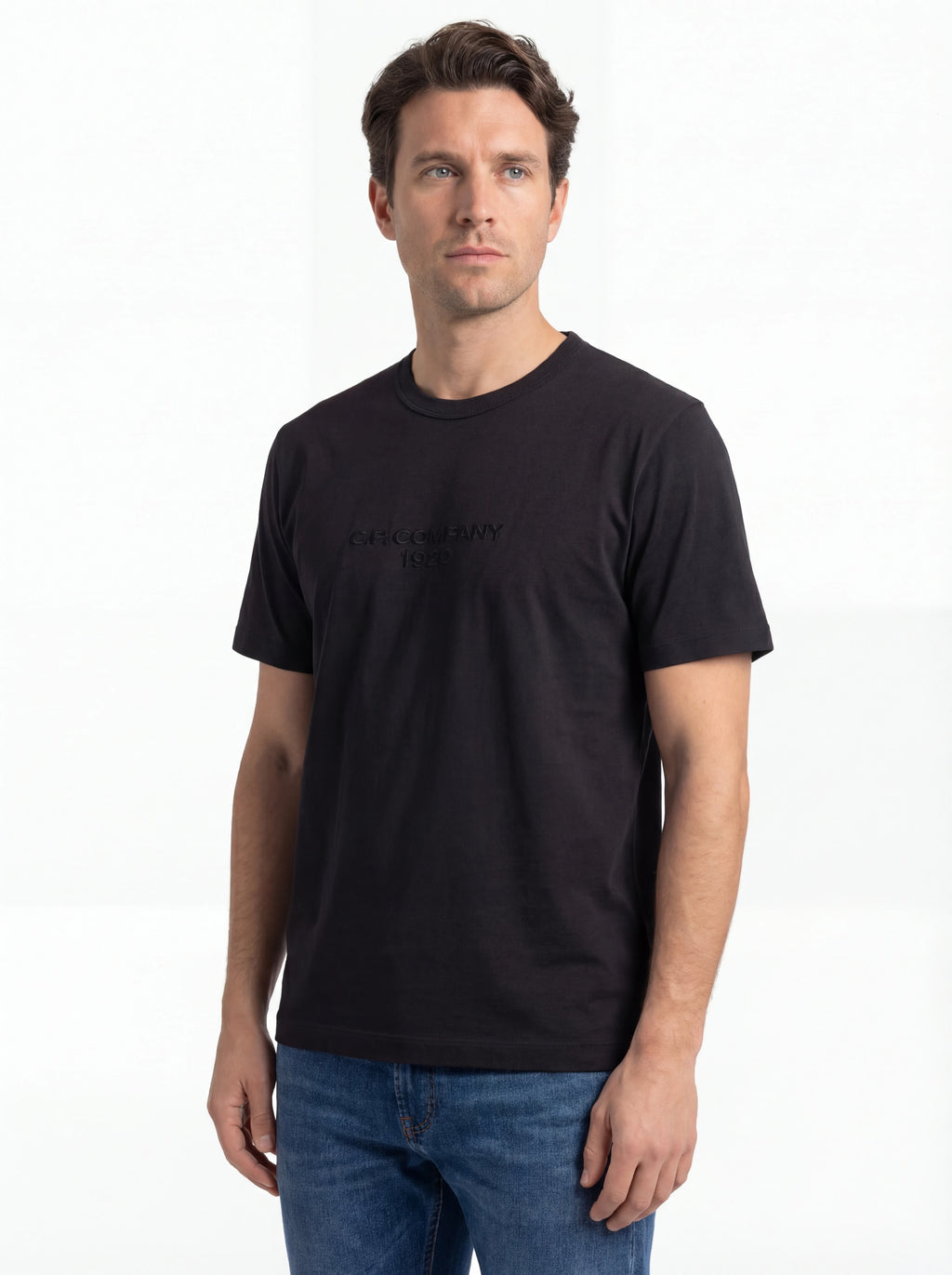 t-shirt nero nan logo Stampa jersey con dettagli chiari