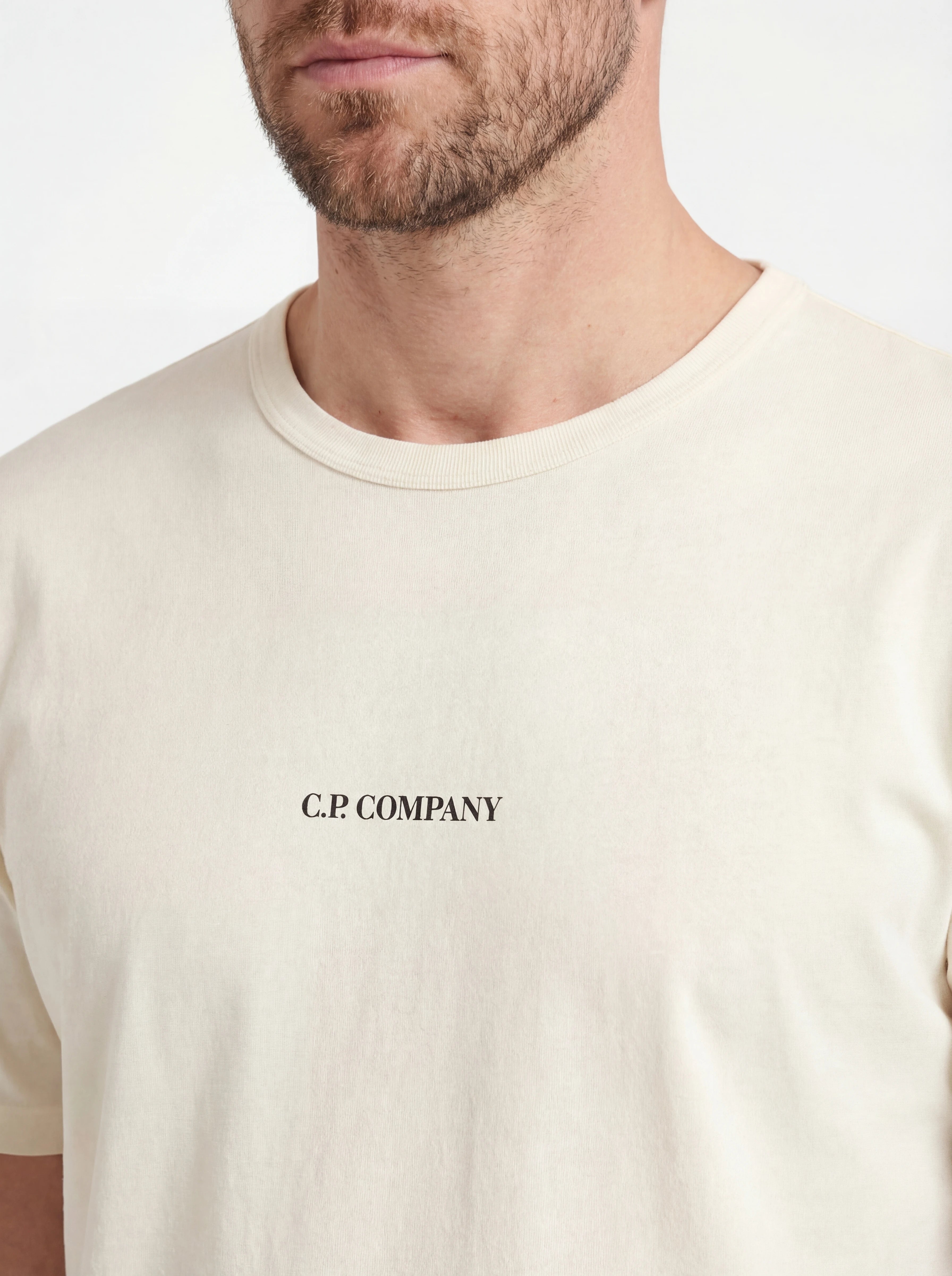 t-shirt bianco nan logo Stampa cotone mercerizzato con dettagli chiari