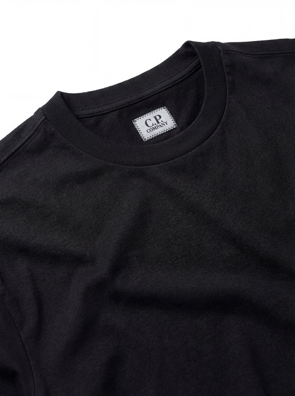 t-shirt blu nan vista frontale filo con dettagli chiari