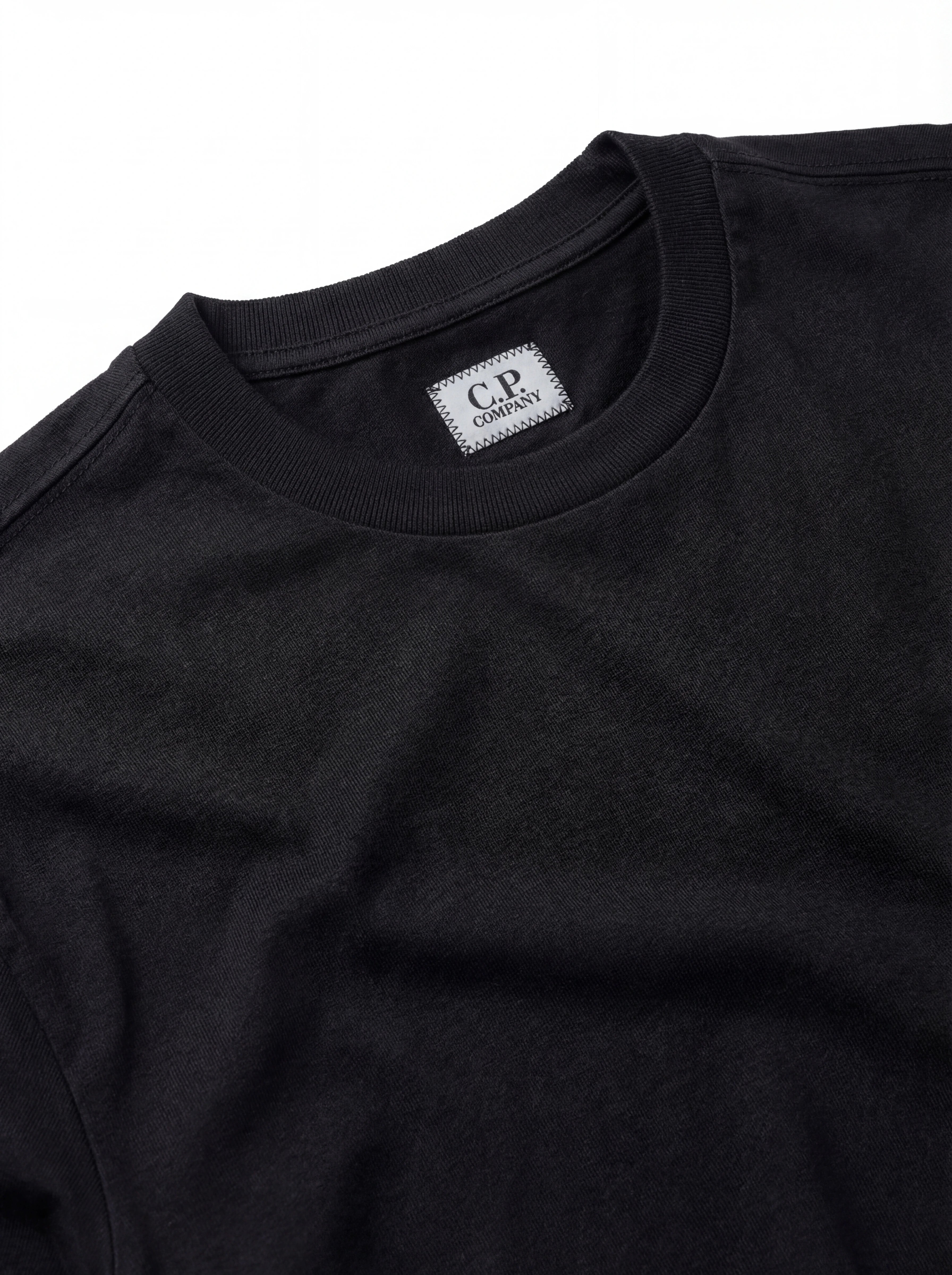 t-shirt blu nan vista frontale filo con dettagli chiari