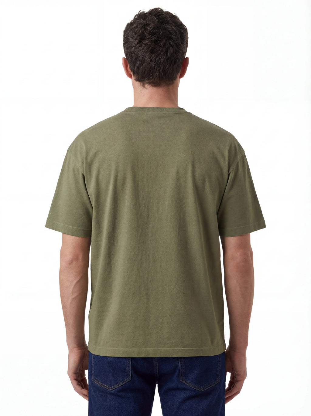 Dettaglio Scritta su t-shirt verde nan Scritta Felpa Effetto Felpa