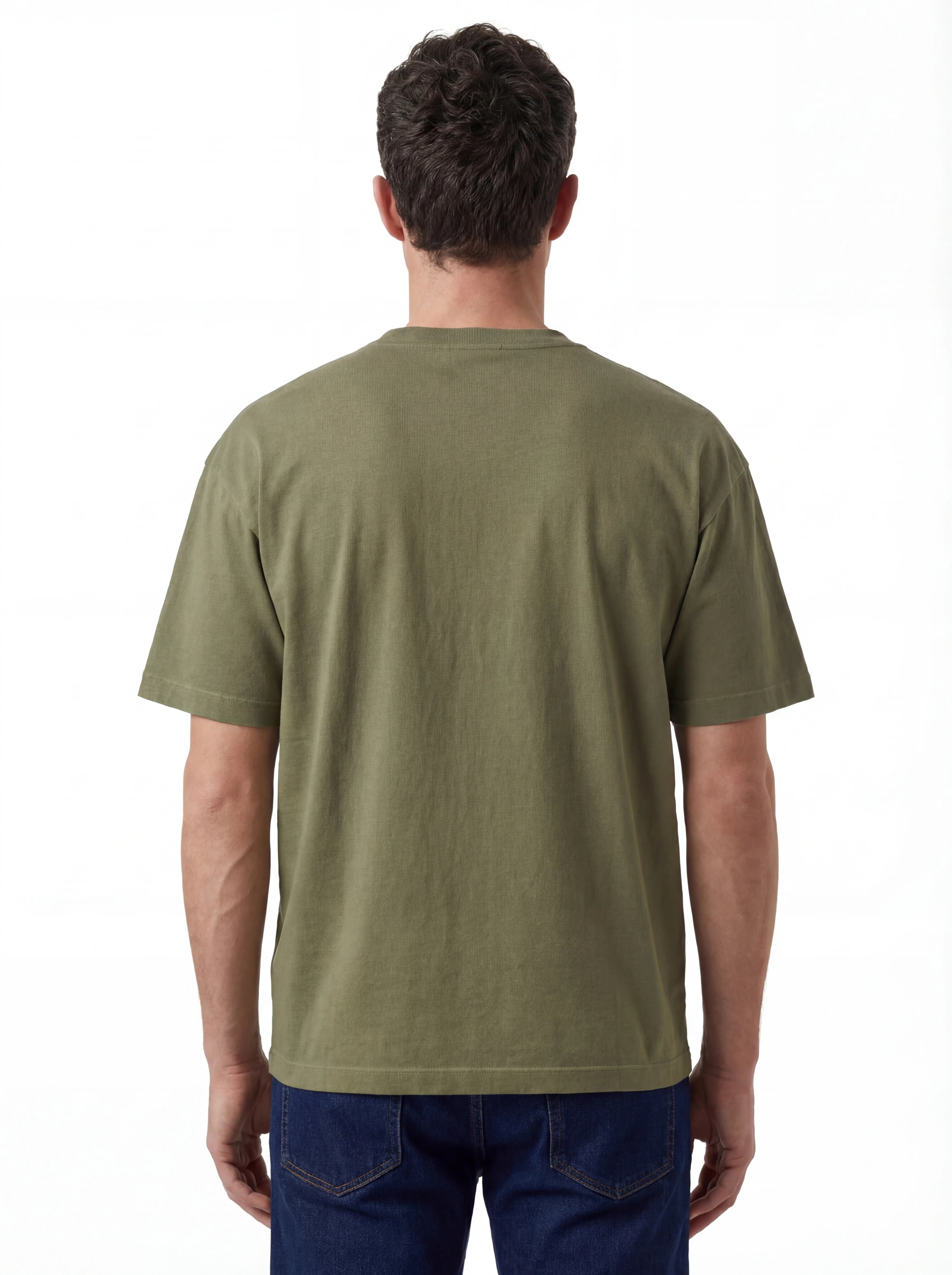Dettaglio Scritta su t-shirt verde nan Scritta Felpa Effetto Felpa