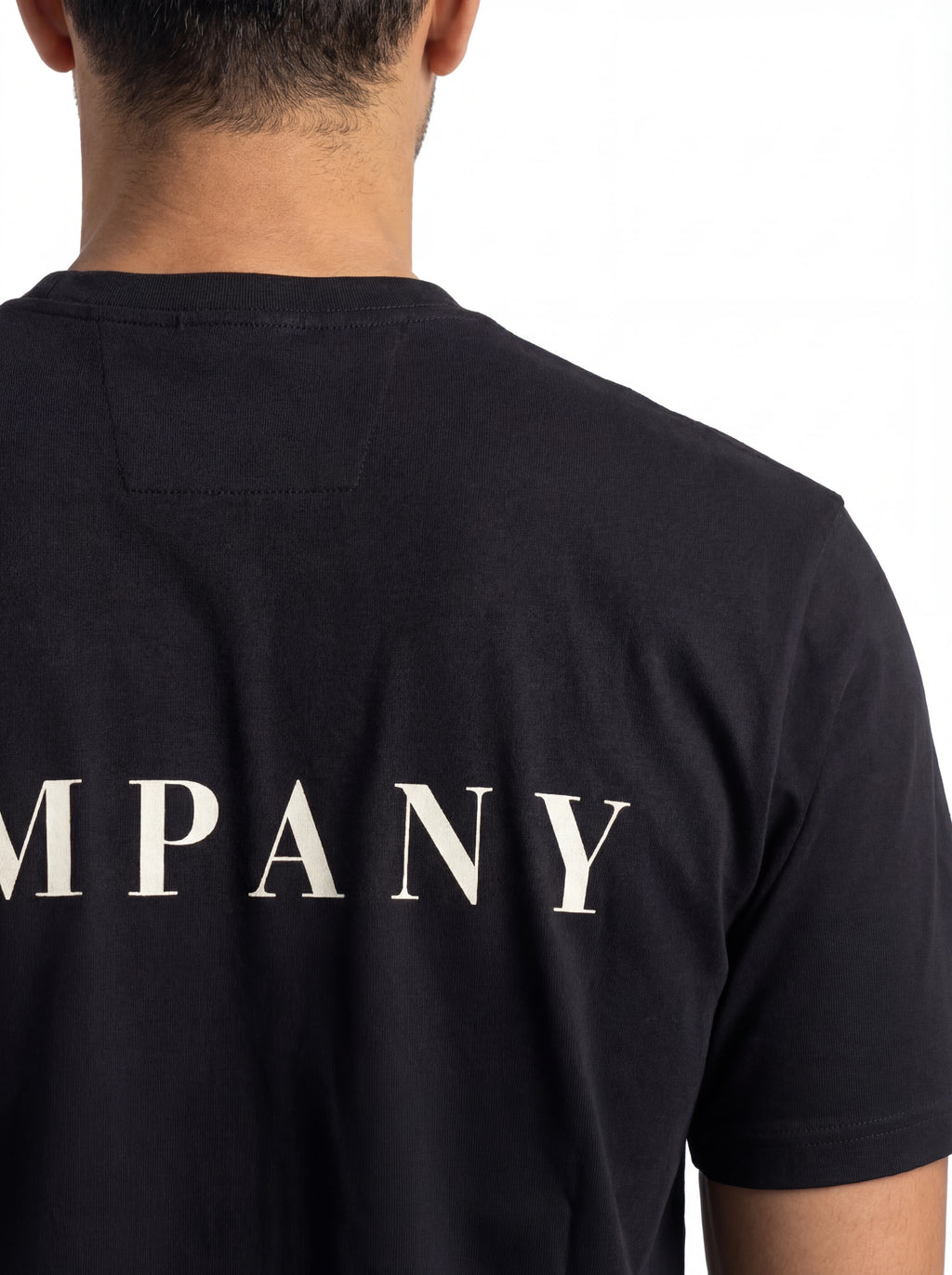 t-shirt blu nan logo Stampa cotone con dettagli chiari