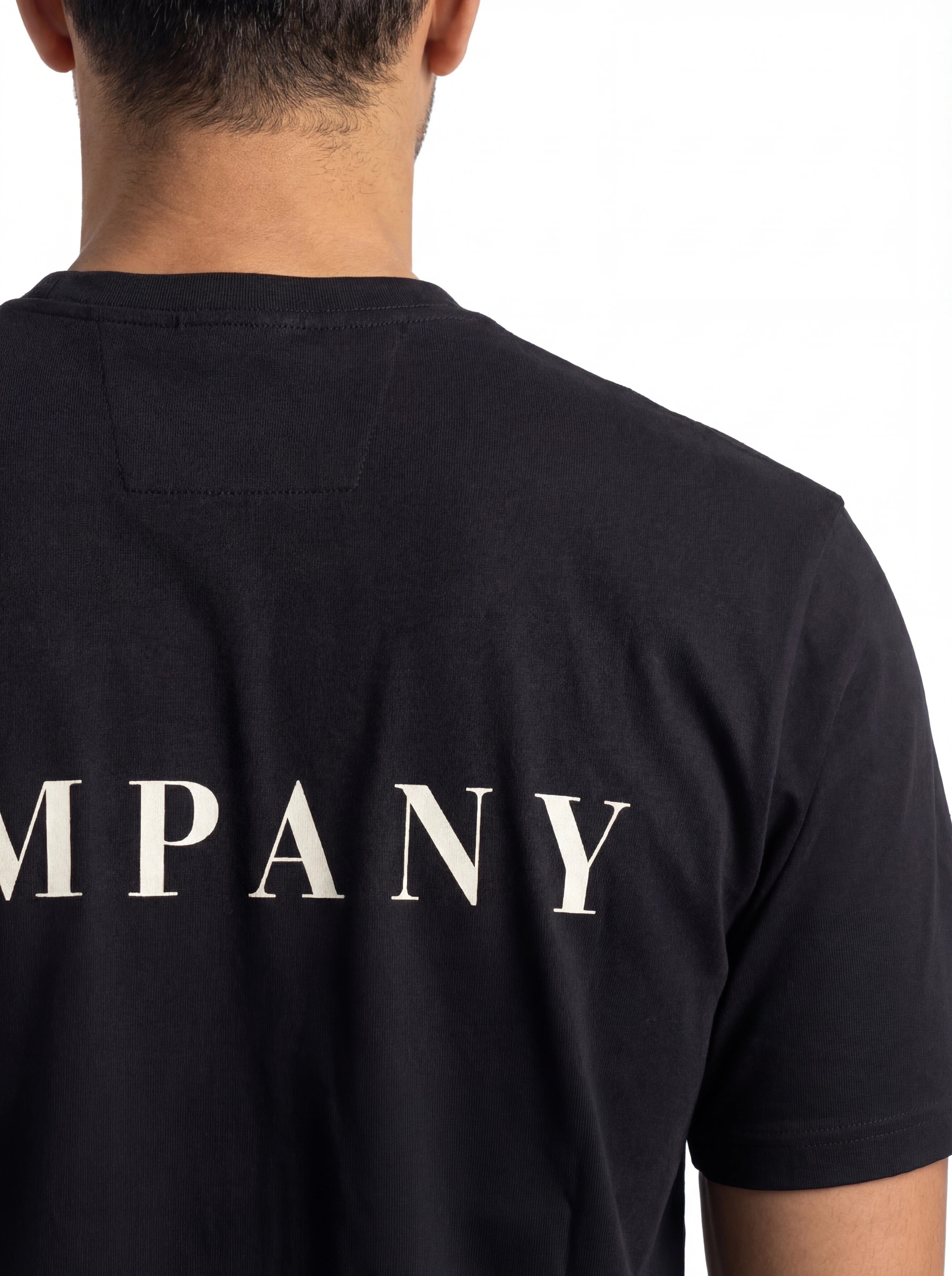 t-shirt blu nan logo Stampa cotone con dettagli chiari