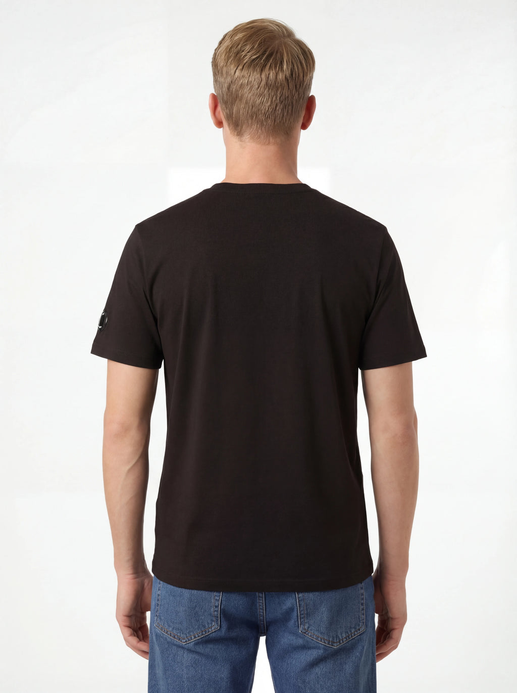 t-shirt nero nan logo ricamato logo patch logo Ricamato Patch cotone