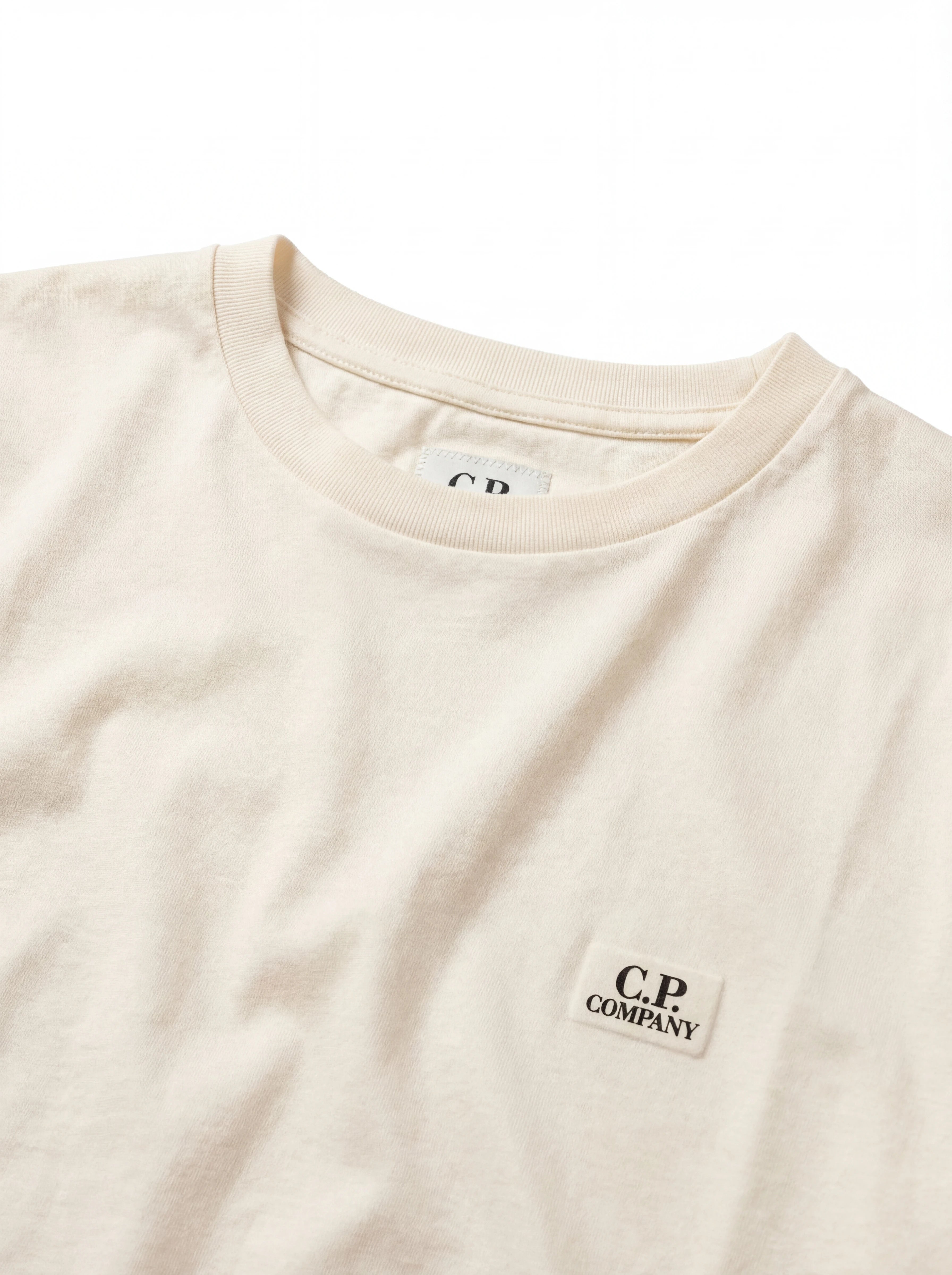 t-shirt bianco nan logo ricamato logo patch logo Ricamato Patch cotone