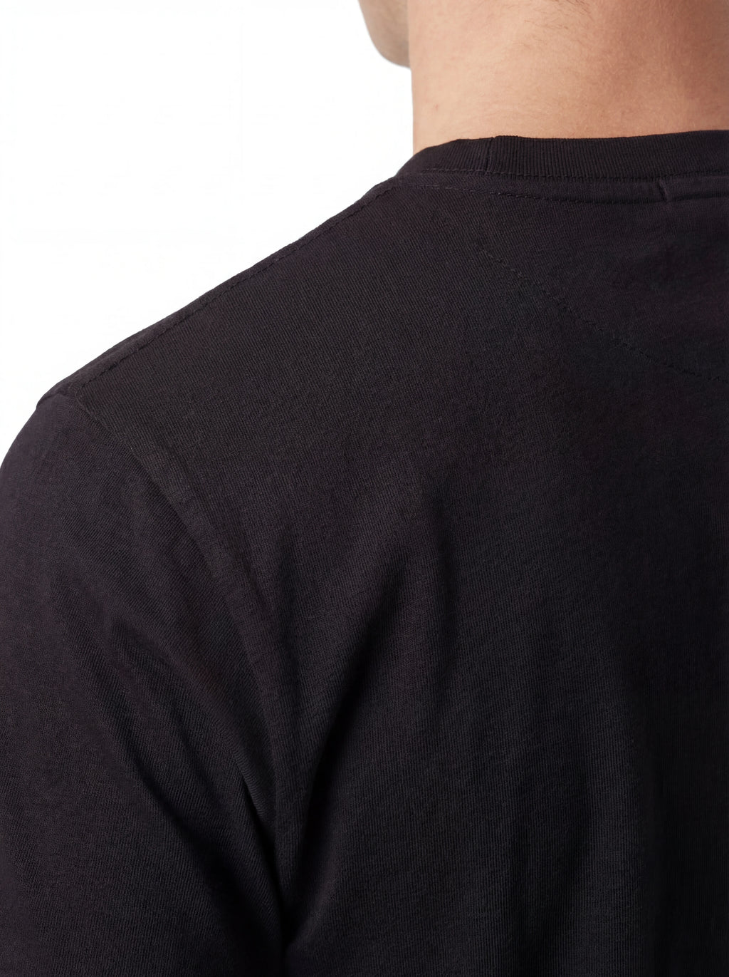 t-shirt blu nan vista frontale logo ricamato logo patch logo Ricamato Patch cotone