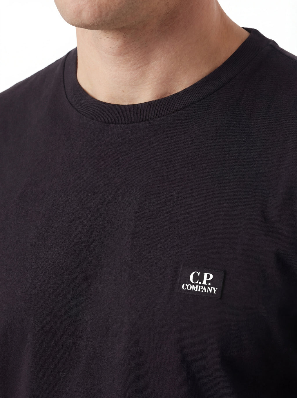 Vista da dietro di t-shirt blu nan logo ricamato logo patch logo Ricamato Patch cotone