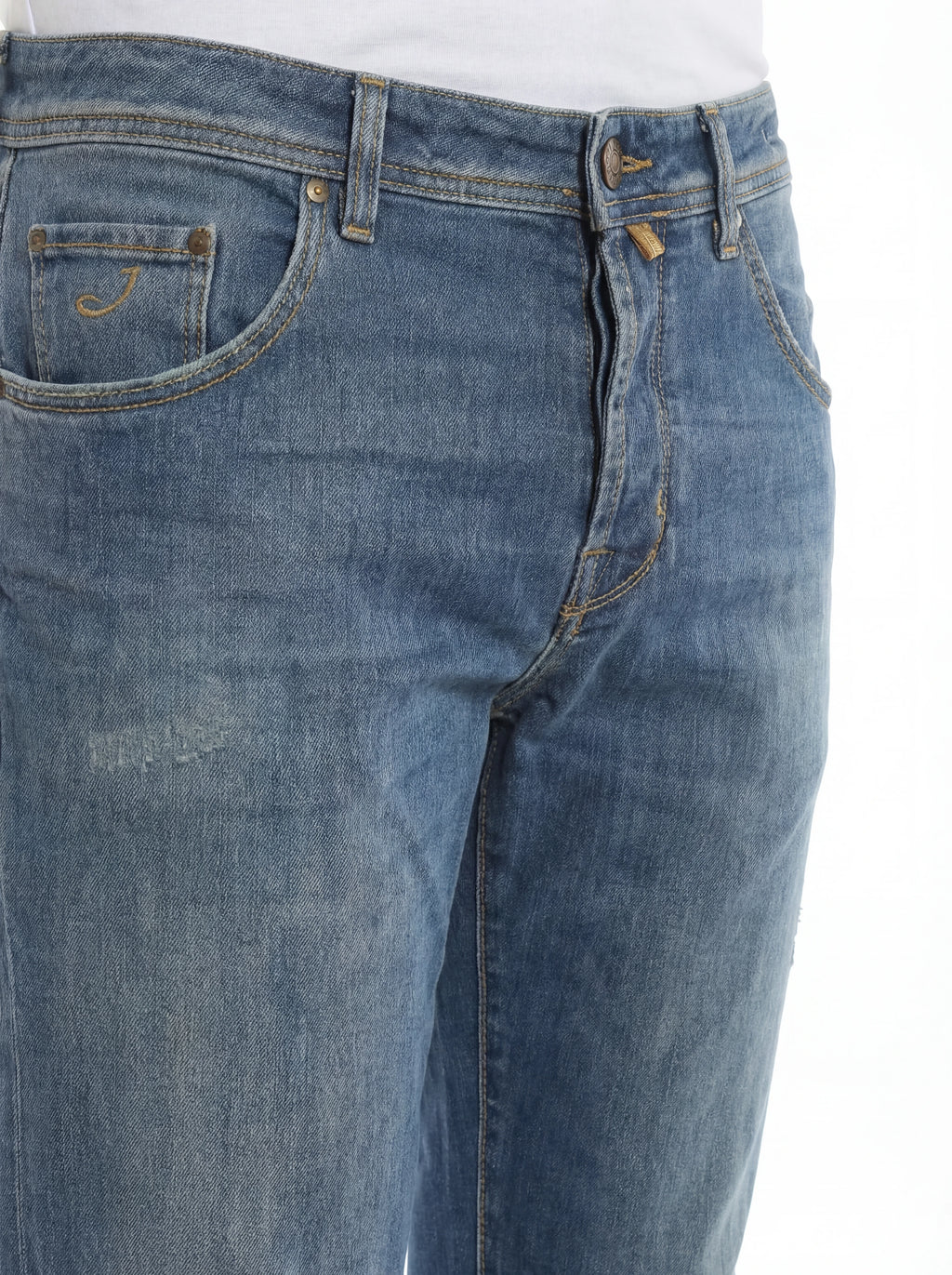 Cropped Jeans Jacob Cohen Scott D Light Wash Carrot Fit