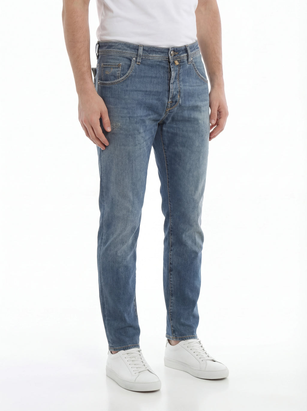 Cropped Jeans Jacob Cohen Scott D Light Wash Carrot Fit