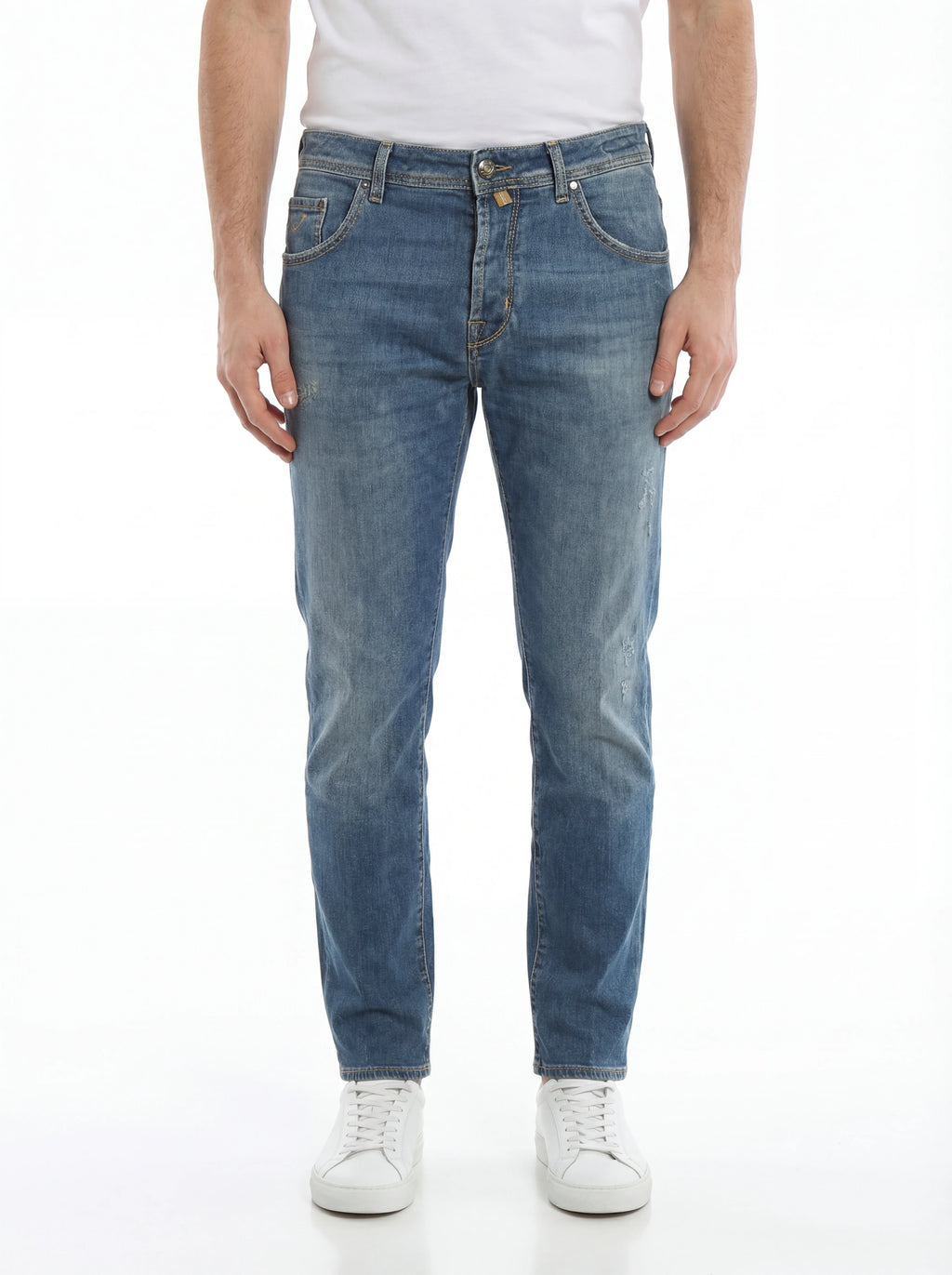 Cropped Jeans Jacob Cohen Scott D Light Wash Carrot Fit